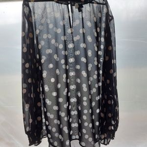 Torrid Size 3 Sheer Longsleeve Blouse
